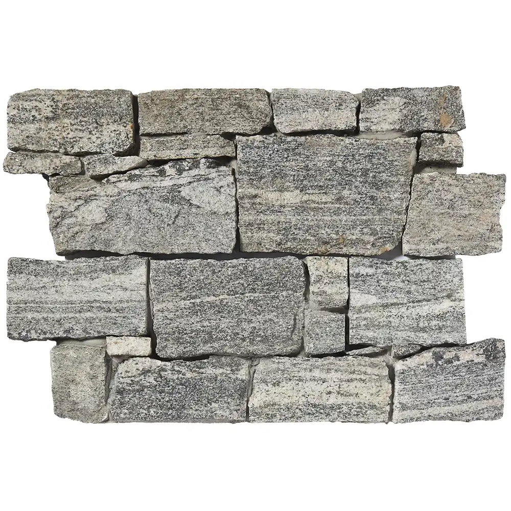 Natural stone granite interlocking cladding in a grey colour
